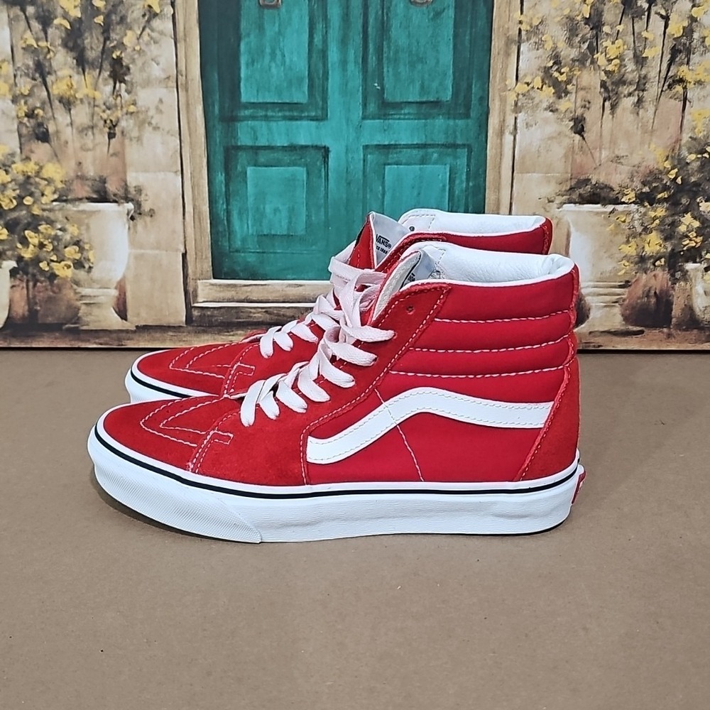 Vans Worlds #1 Skateboard Shoe Men's Sz US 6 High Top Old Skool Red Sneakers